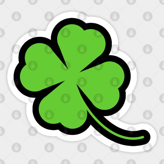 Lucky Four Leaf Clover Shamrock Sticker by Kelly Gigi